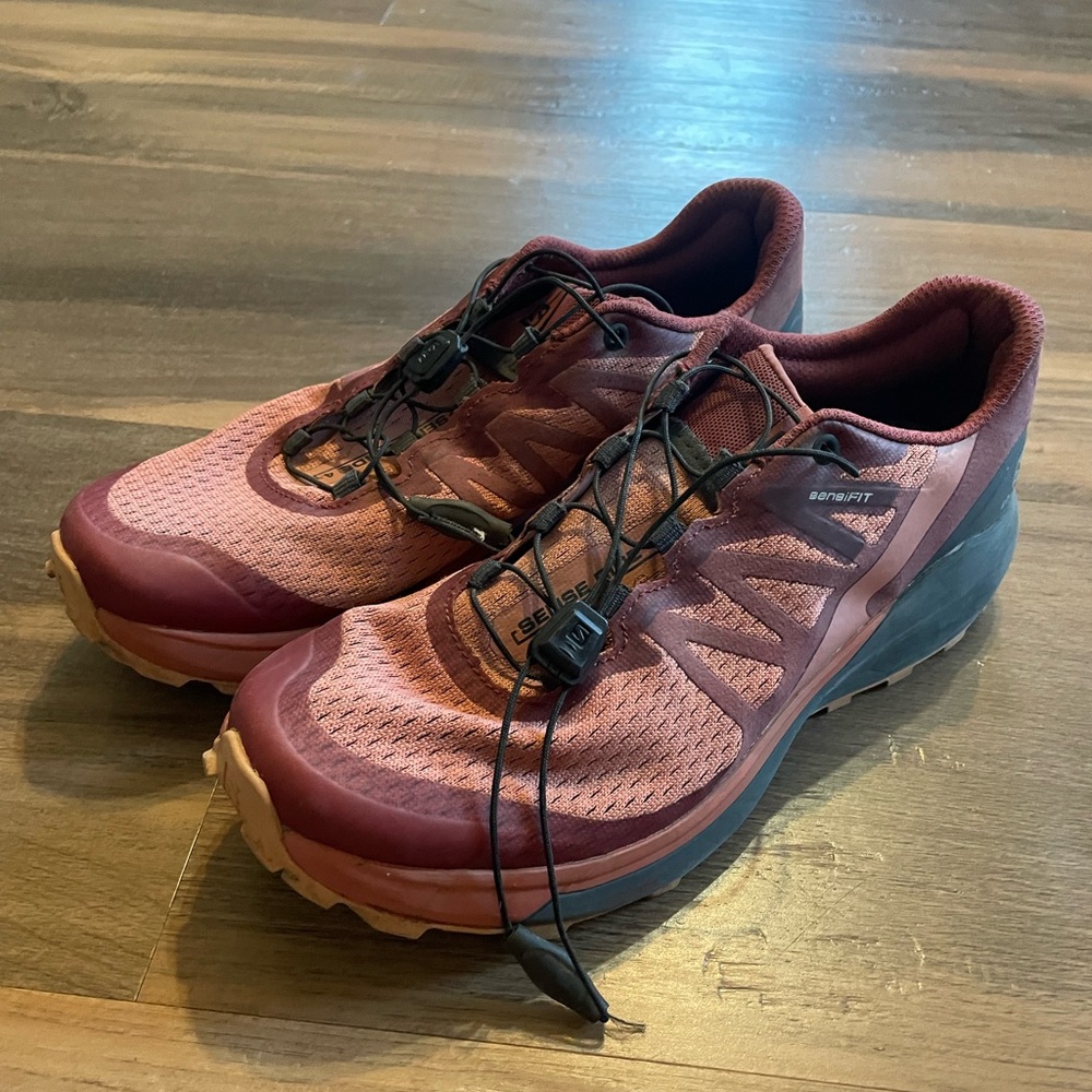 Salomon Women's Athletic Shoes - Burgundy and Black